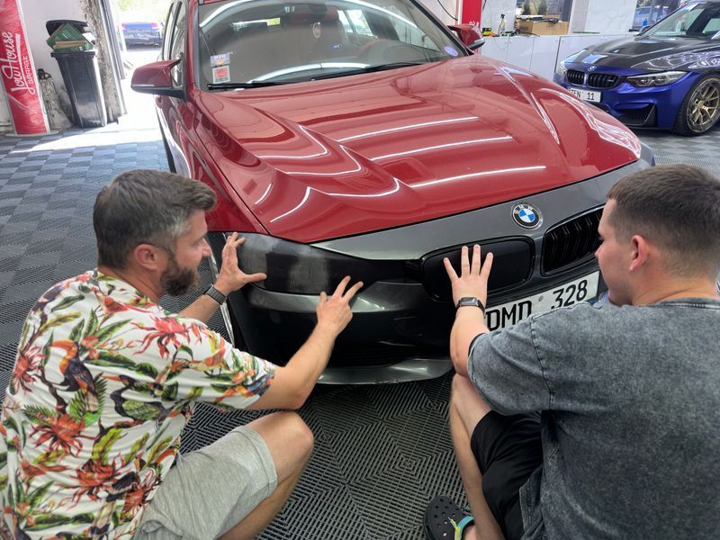 BMW F30 Headlights & grills cover 3D printed